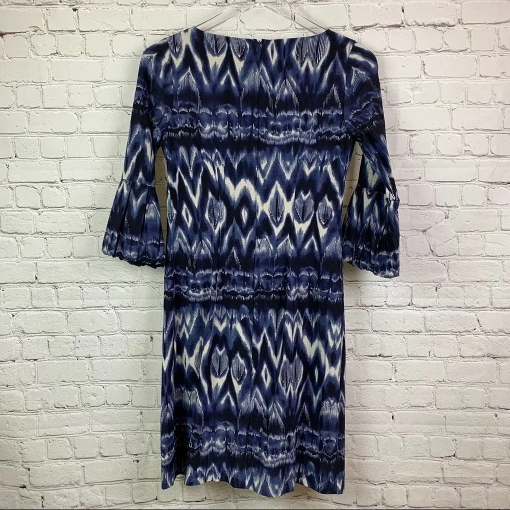 NICOLE Miller Blue&Cream Dress Small - Picture 2 of 5
